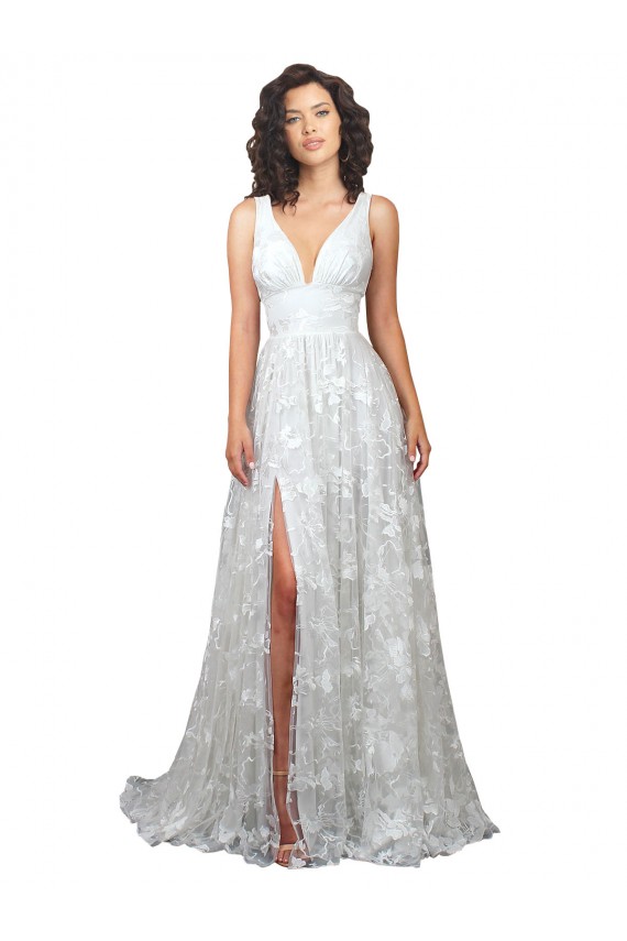 A-Linien V-Ausschnitt Kapelle-schleppe Spitze Brautkleider Kaufen