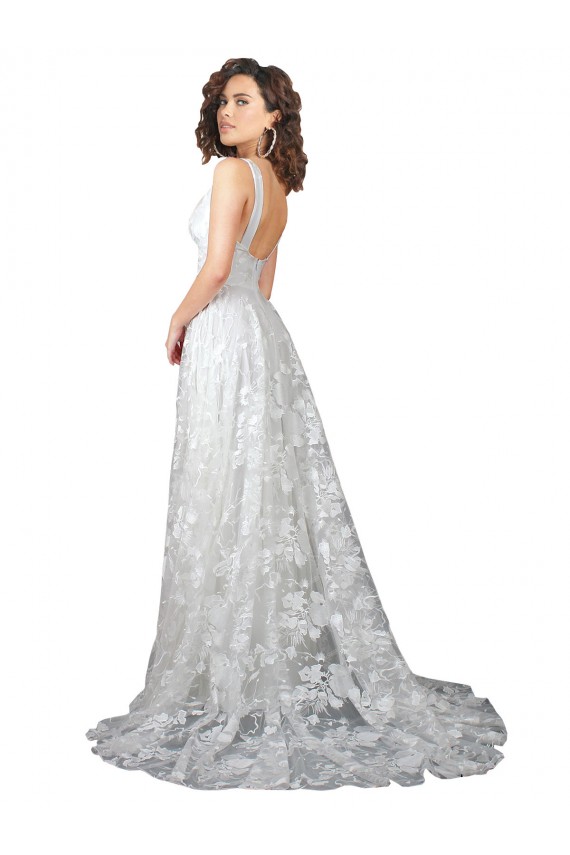 A-Linien V-Ausschnitt Kapelle-schleppe Spitze Brautkleider Kaufen