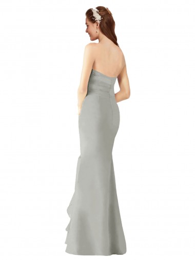 Dunkelmarine Etui Chiffon Lange Brautjungfernkleider Kaufen