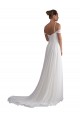 Elfenbein A-Linien Off-Schulter Sweep Zug Chiffon Strand Brautkleider Kaufen