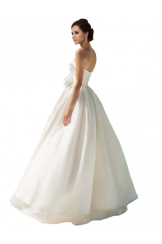 Elfenbein A-Linien Trägerlos Chiffon Brautkleider Kaufen