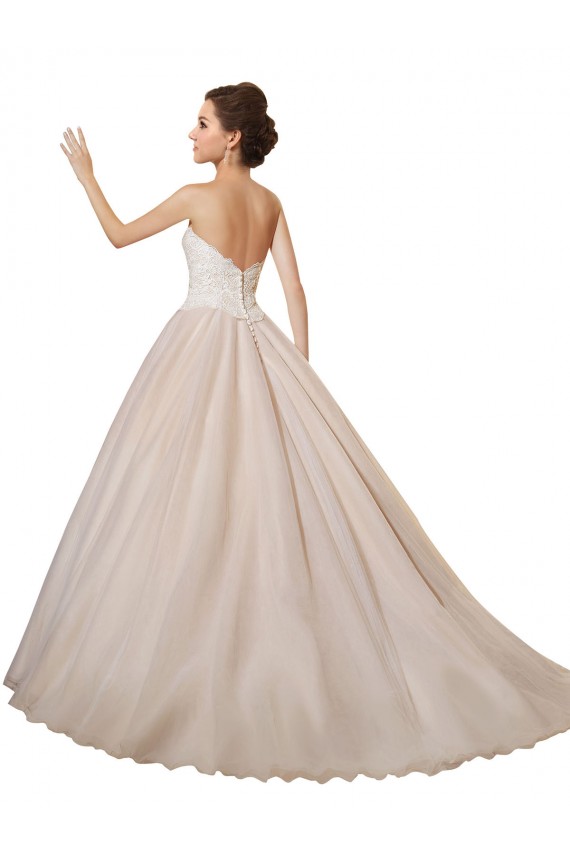 Elfenbein & Champagner Prinzessin Kapelle-schleppe Tüll Spitze Brautkleider Kaufen