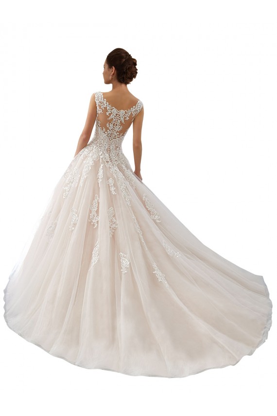 Elfenbein & Champagner Prinzessin Kapelle-schleppe Tüll Spitze Brautkleider Kaufen