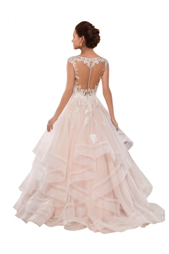 Elfenbein & Champagner Prinzessin Kapelle-schleppe Tüll Spitze Brautkleider Kaufen