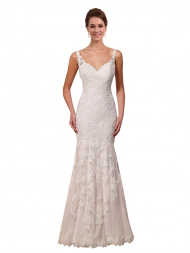 Elfenbein Meerjungfrau Kapelle-schleppe Spitze Brautkleider Kaufen