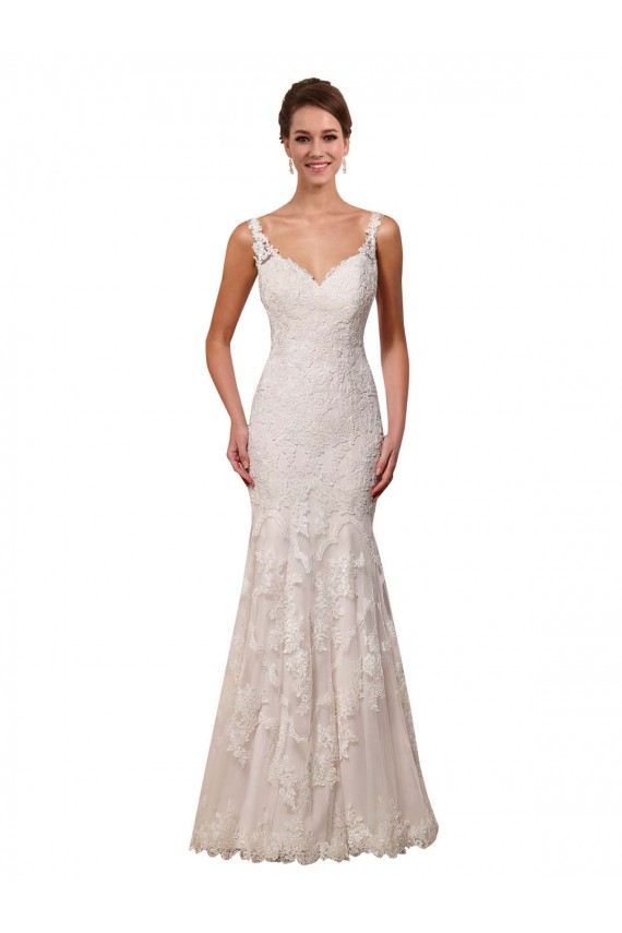 Elfenbein Meerjungfrau Kapelle-schleppe Spitze Brautkleider Kaufen