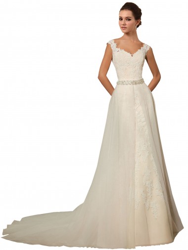 Elfenbein Meerjungfrau Kapelle-schleppe Tüll Spitze Brautkleider Kaufen