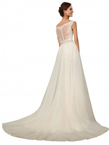 Elfenbein Meerjungfrau Kapelle-schleppe Tüll Spitze Brautkleider Kaufen