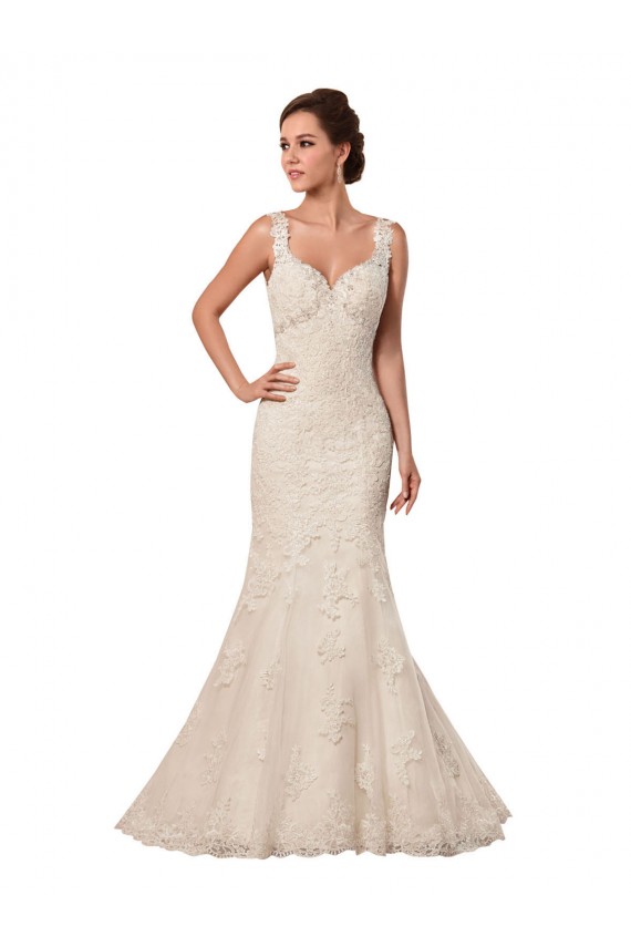 Elfenbein Meerjungfrau Kapelle-schleppe Tüll Spitze Brautkleider Kaufen