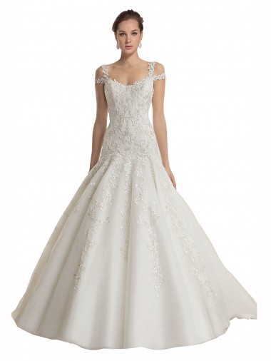 Elfenbein Meerjungfrau Off-Schulter Sweep Zug Tüll Spitze Brautkleider Kaufen