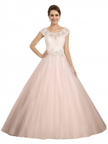 Elfenbein Prinzessin Illusion Ausschnitt Kapelle-schleppe Spitze Brautkleider Kaufen