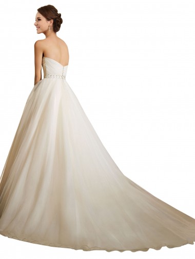 Elfenbein Prinzessin Kapelle-schleppe Tüll Brautkleider Kaufen