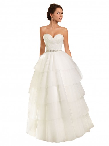 Elfenbein Prinzessin Kapelle-schleppe Tüll Brautkleider Kaufen