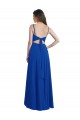 Königsblau A-Linien Spaghetti-Träger Chiffon Lange Brautjungfernkleider Kaufen