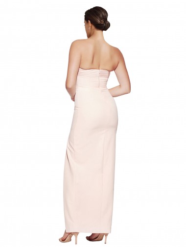 Meerjungfrau Haube Ausschnitt Stretch-Satin Lange Formale Brautjungfernkleider / Abendkleider / Abiballkleider Kaufen