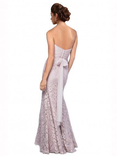 Meerjungfrau Spitze Lange Brautjungfernkleider / Abiballkleider Kaufen