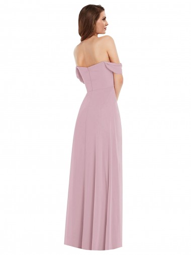 Primel A-Linien Chiffon Lange Brautjungfernkleider Kaufen