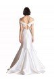Weiß Meerjungfrau Off-Schulter Kapelle-schleppe Satin Strand Brautkleider Kaufen